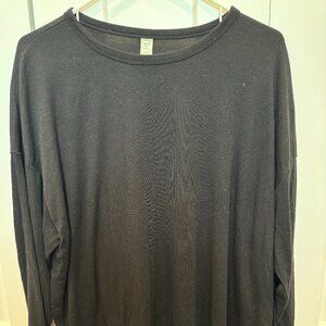 Black Old Navy Oversized UltraLite All-Day Long Sleeve Tunic
